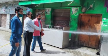 जसपुर में पालिका ने सेनिटाइजेशन किया